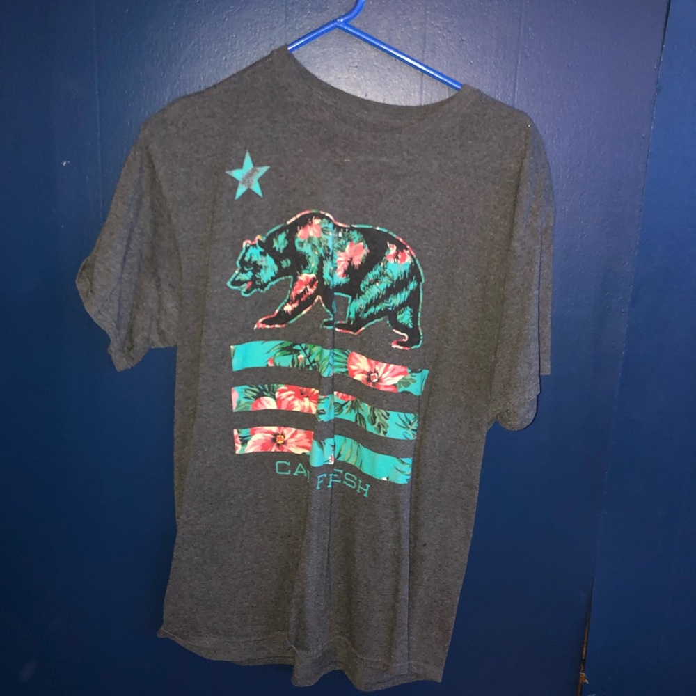 Grey Vibrant California Republic T-Shirt